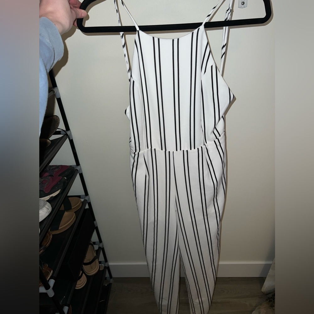 Black & White stripped jumpsuit